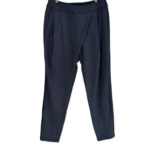 Lululemon Front Pleat Diamond Dot Black Gray Jogger Sweatpants Elastic Size 8